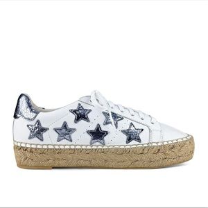 Marc Fisher Marcia Star espadrille sneakers white